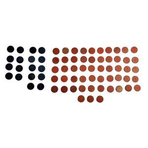 Lot Of 71 Office Of Price WW Two Tokens 53 Red 18 Blue